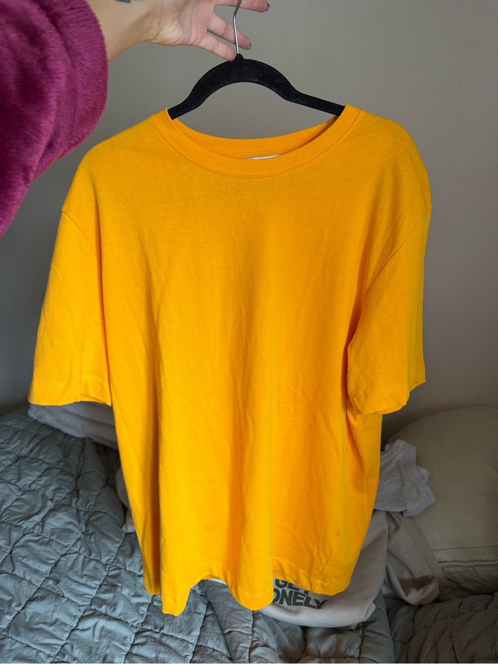 Zara Short Sleeve Crew Neck T-Shirt — Bright Yellow